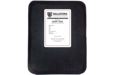 Image of Ballistipax Armor Plate III Plus PE Rectangular, 11x14, Flat, Black, S1PER1114BKF
