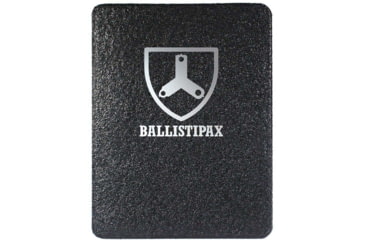 Image of Ballistipax Armor Plate III Steel Base Coat Rectangular, 11x14, Single Curve, Black, S1STLR1114BKSC