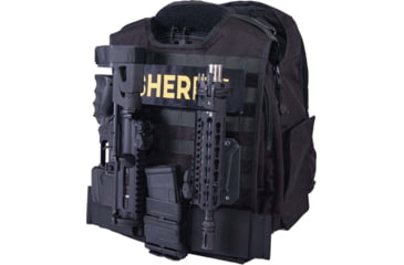 Image of Ballistipax ASR SURVIVOR-1 Kit &amp; Rifle Armor III Plus PE Backpack, Black, S1BKASR