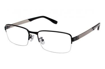 Image of Bally of Switzerland BY3006A Eyeglass Frames - Frame BLACK/SILVER, Size 56/19mm BY3006A00