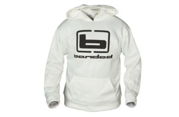 Image of Banded B Logo Hoodie - Mens, White, 2XL, B1050004-WH-2XL