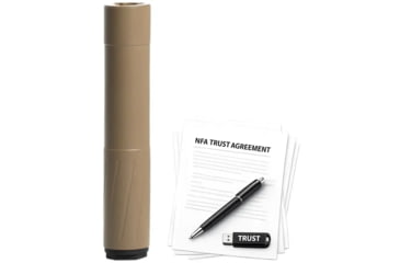 Image of Banish HNT 30-V2 Gold TI MB .30 Caliber Suppressor, 1.593x8.2 in, FDE, w/ NFA Trust Registration, 100000111291-KIT1