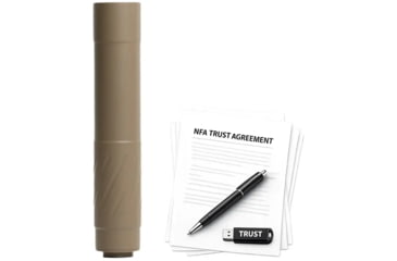Image of Banish HNT 46-V2 TI DTM 5.56x45mm NATO Suppressor, 1.54x8in, FDE, w/ NFA Trust Registration, 100000111325-KIT1