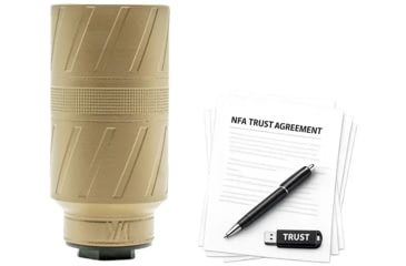 Image of Banish TAC Speed K TI DTM 5.56x45mm NATO Suppressor, 2x4 in, FDE, w/ NFA Trust Registration, 100000111296-KIT1