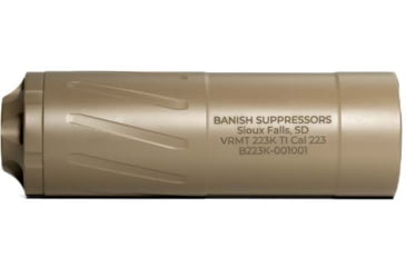 Image of Banish Varmint .223K TI .223 Remington Suppressor, 1/2x28, 2.5x6.7 in, FDE, 100000111542