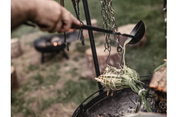 Image of Barebones Cowboy Grill Ladle, Stainless Steel, Natural Walnut, CKW-464