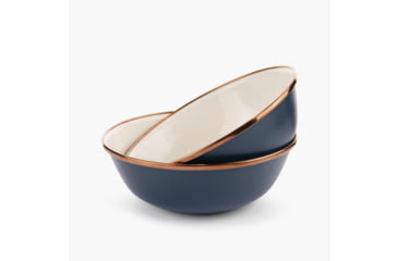 Image of Barebones Enamel 2-Tone Bowl Set Indigo Blue, CKW-1031