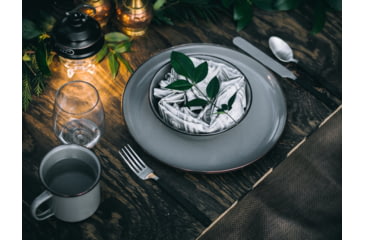 Image of Barebones Enamel Deep Plate Set - Set of 2, Slate Gray, CKW-358