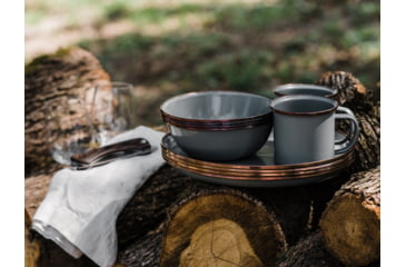 Image of Barebones Enamel Deep Plate Set - Set of 2, Slate Gray, CKW-358