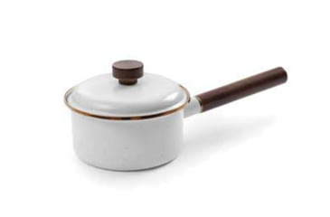 Image of Barebones Enamel Saucepan, Eggshell, CKW-396