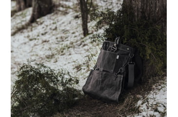 Image of Barebones Gathering Bag, Paraffin Waxed Canvas, 18in x 16.5in x 5in, Slate Gray GDN-068