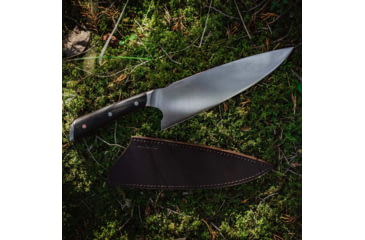 Image of Barebones No. 8 Chef's Knife, 12.5in Overall, 8in, 50CrMoV15, Satin Blade, Black Resin Infused Pakkawood Handle, CKW-490