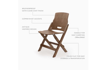 Image of Barebones Ridgeline Wood Folding Chair, 17.75in x 20in x 31.25in, Stained Birch Plywood, 9lb, CKW-584