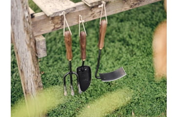 Image of Barebones Square Hand Hoe, Wooden Handle, Heat-Treated Stainless Steel Blade, GDN-054