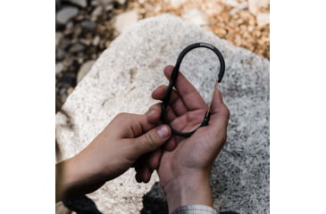 Image of Barebones Wiregate Carabiner, Large, Black, STC-618