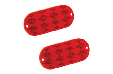 Image of Bargman Oblong Adhesive Reflector 3-1/4in x 1-1/2, Red, 71-78-010