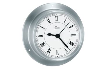 Image of BARIGO Sky Series Quartz Ship's Clock - Brushed Stainless Steel Housing - 3.3" Dial 74560