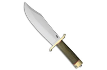 Image of Bark River Bark River V-44 Bowie Fixed Blade Knife Green Canvas Micarta 9" Satin, Green, A2, adult, BHQ-78789