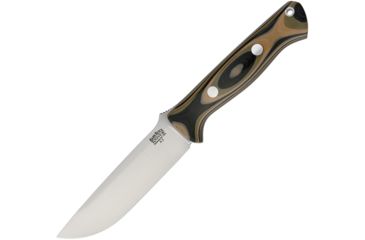 Image of Bark River Bravo 1.25 Mil Spec Camo Fixed Blade Knife, 5in, A2 Tool Steel, Drop Point, Camo, Micarta Handle BA07115GMSC