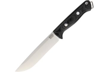 Image of Bark River Bravo 1.5 Field Black Canvas Fixed Blade Knife, 5.875in, S35VN Steel, Standard Edge, Satin, Black, Canvas Micarta Handle BA07134MBC