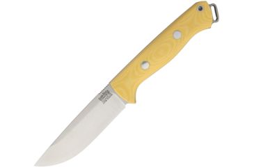 Image of Bark River Bravo 1 Field Ivory Micarta Fixed Blade Knife, 9.5in, 4.25in, CPM S35VN Steel, Standard Edge, Satin, Antique Ivory, Micarta Handle BA07132MAI
