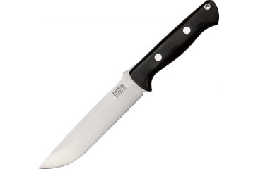 Image of Bark River Bravo 15 Fixed Blade Knife, Steel Blade, Black Canvas Micarta Handle BA113MBC