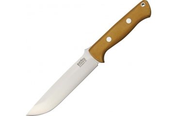 Image of Bark River Bravo 15 Fixed Blade Knife, Steel Blade, Natural Canvas Micarta Handle BA113MNC