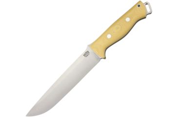 Image of Bark River Bravo II 3V Antique Ivory Fixed Blade Knife, 7in, CPM-3V Steel, Standard Edge, Brushed, Antique Ivory, Micarta Handle BA07221MAI