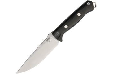 Image of Bark River Bravo Vortex Black Canvas Fixed Blade Knife, 5.5in, A2 Tool Steel, Black, Canvas Micarta Handle BA07117MBC