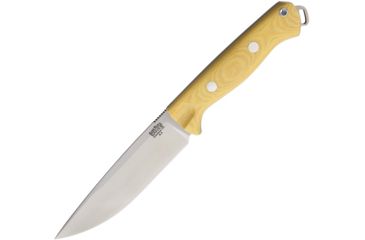 Image of Bark River Bravo Vortex Rampless Fixed Blade Knife, 5.25in, A2 Tool Steel, Drop Point, Antique Ivory, Micarta Handle BA07117RMAI