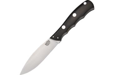 Image of Bark River Canadian Special LT 3V Black Fixed Blade Knife, 4.25in, CPM-3V Steel, Black, Canvas Micarta Handle BA231MBC