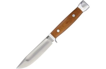 Image of Bark River Canoe Natural Canvas Fixed Blade Knife, 4.5in, A2 Tool Steel, Standard Edge, Satin, Natural, Canvas Micarta Handle BA10110MNC