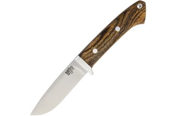 Image of Bark River Classic Drop Point Hunter Fixed Blade Knife, 3.625in, A2 Tool Steel, Standard Edge, Satin, Brown, Bocote Wood Handle BA2125WB