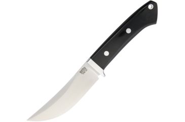 Image of Bark River Classic Trailing Point Hunter Fixed Blade Knife, 4.5in, CPM 154 Steel, Standard Edge, Satin, Black, Canvas Micarta Handle BA02145MBC