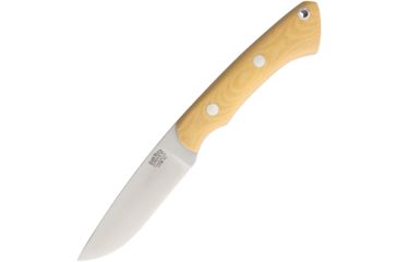 Image of Bark River Featherweight Fox River CPM3V Fixed Blade Knife, 3.25in, CPM-3V Carbon Steel, Drop Point, Satin, Antique Ivory, Micarta Handle BA01022MAI