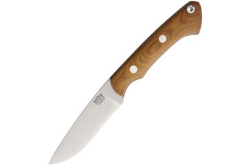 Image of Bark River Featherweight Fox River CPM3V Fixed Blade Knife, 3.25in, CPM-3V Carbon Steel, Drop Point, Satin, Natural, Canvas Micarta Handle BA01022MNC