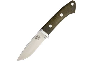 Image of Bark River Featherweight Hunter Green Fixed Blade Knife, 3.125in, Green, Canvas Micarta Handle BA02140MGC