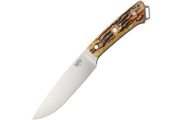 Image of Bark River Fox River II Antique Stag Bone Fixed Blade Knife, 5in, A2 Tool Steel, Antique Stag Bone Handle BA01214BAS