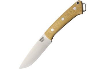Image of Bark River Fox River LT Antique Ivory Fixed Blade Knife, 4.25in, CPM-3V Steel, Drop Point, Antique Ivory, Micarta Handle BA124MAI