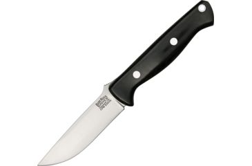 Image of Bark River Gunny Fixed Blade Knife, 3.75in, CPM-S35VN Steel, Black, Canvas Micarta Handle BA013MBC