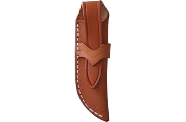 Image of Bark River Micro Bravo CPM154 Fixed Blade Knife, 4.88in Overall, 2.13in Satin Cpm-154 SS Drop Point, Black Canvas Micarta Handle, Brown Leather Belt Sheath, 07-053MBC