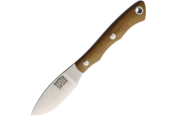 Image of Bark River Micro Canadian S45VN Natural Knife, 2 satin finish blade, Natural canvas micarta handle, 03070MNC
