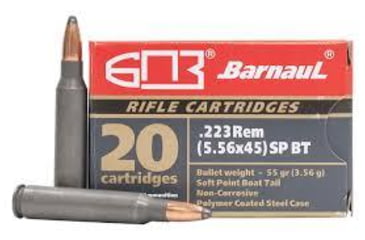 Image of BarnauL Polycoated Steel Case Rifle Ammo .223 Rem 55gr SPBT 3271 fps 500/ct Case, BRN 223REM SP55C
