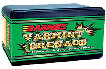 Image of Barnes Varmint Grenade, 22 Caliber .224, 36 Grain, Flat Bottom Hollow Point Copper Tin Bullet 30189