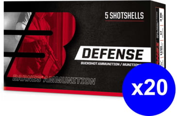 Image of Barnes Defense Buckshot 12 Gauge 00 Buck 15 Pellets 3in Shotgun Buckshot Ammo, 100 Rounds