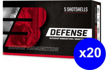 Image of Barnes Defense Buckshot 12 Gauge 4 Buck 21 Pellets 2.75in Shotgun Ammo, 100 Rounds