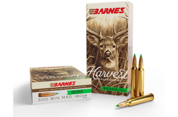 Image of Barnes Harvest .300 Winchester Magnum 180 Grain Sierra Tipped GameKing Brass Cased Rifle Ammo, 20 Rounds, 32405
