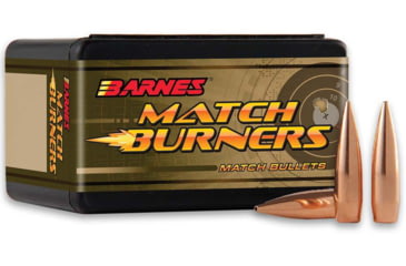 Image of Barnes Match Burner 22 Caliber 77 Grain Boat Tail Pistol Ammo, 100 Rounds, 32050-100RD