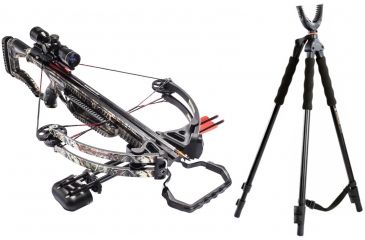 Image of Barnett Crossbows Raptor FX2 Crossbow, 4x32 Package, 78062 W/ Vanguard Quest Tripod
