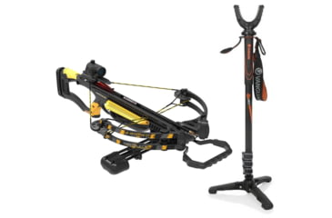 Image of Barnett Crossbows Recruit 30 Crossbow, Red Dot Scope, 78651 W/ Vanguard Veo Shooting Stick